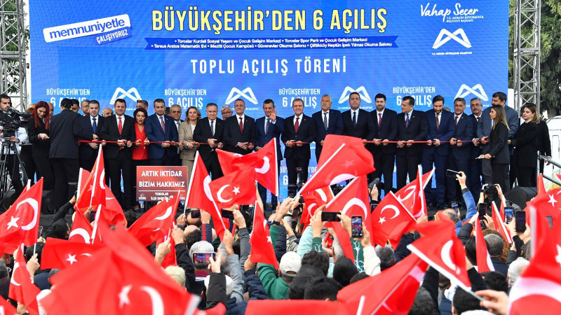 SEÇER VE CHP GENEL BAŞKANI ÖZEL, BİRLİKTE  6 TESİSİN TOPLU AÇILIŞINI GERÇEKLEŞTİRDİ