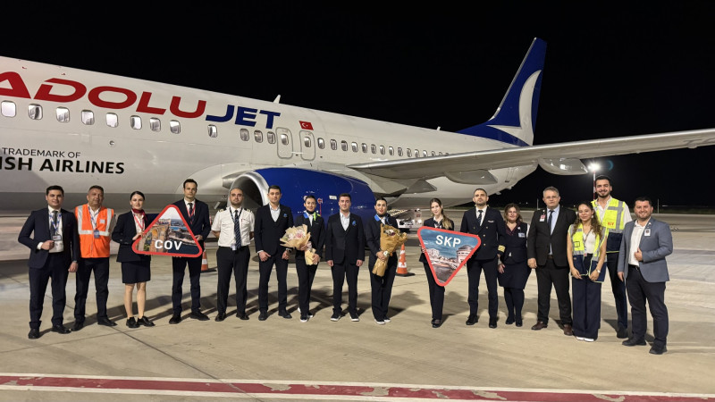 COV’DAN ÜSKÜP’E DİREKT UÇUŞLAR BAŞLADI