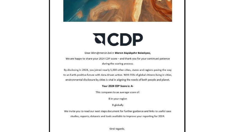 BÜYÜKŞEHİR’İN İYİ ENERJİ UYGULAMALARINA CDP’DEN LİDERLİK PUANI