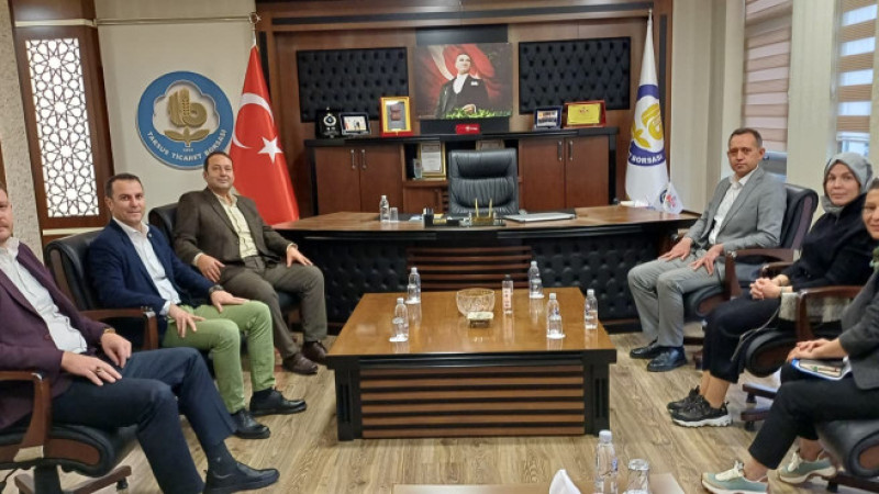 ÇAMLIYAYLA BELEDİYE BAŞKANI SOFU’DAN TARSUS TİCARET BORSASI’NA ZİYARET