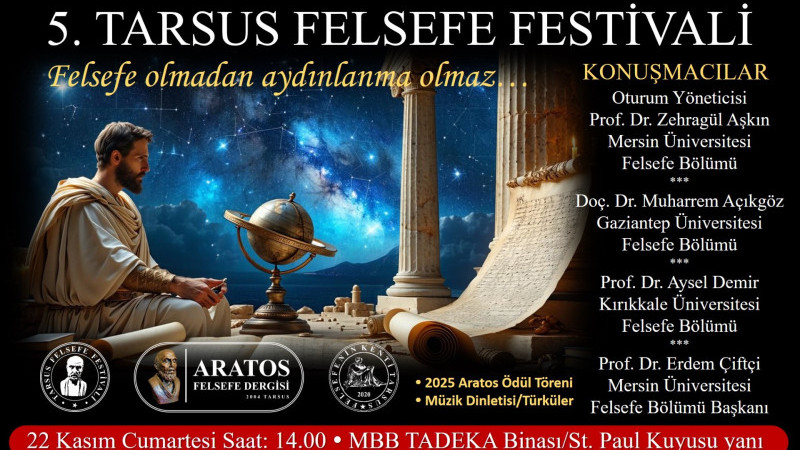 5. TARSUS FELSEFE FESTİVALİ YAPILIYOR