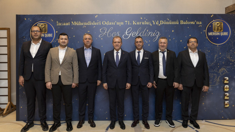 BAŞKAN SEÇER, TMMOB İNŞAAT MÜHENDİSLERİ ODASI MERSİN ŞUBESİ’NİN 71. YIL KUTLAMA GECESİNE KATILDI