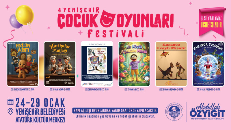 4. YENİŞEHİR ÇOCUK OYUNLARI FESTİVALİ BAŞLIYOR