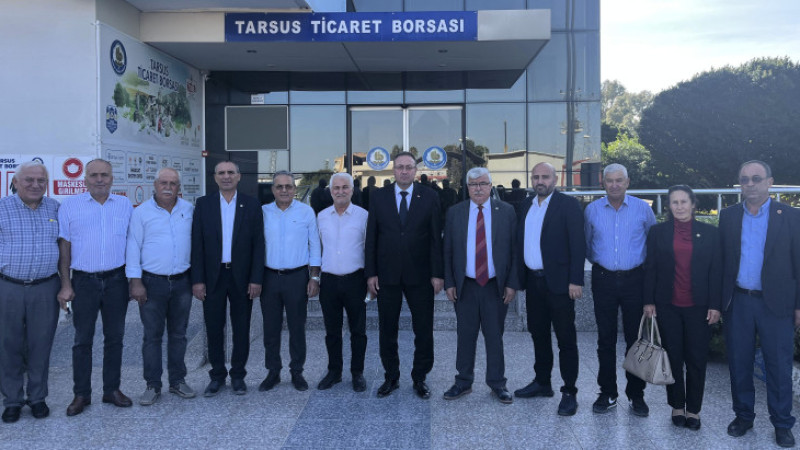 TARSUS TİCARET BORSASI YÖNETİM KURULU BAŞKANI VEYİS AVCI’YA HAYIRLI OLSUN ZİYARETİ