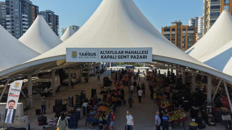 4 YILDIR ATIL DURUMDA OLAN SEMT PAZARI HİZMETE AÇILDI